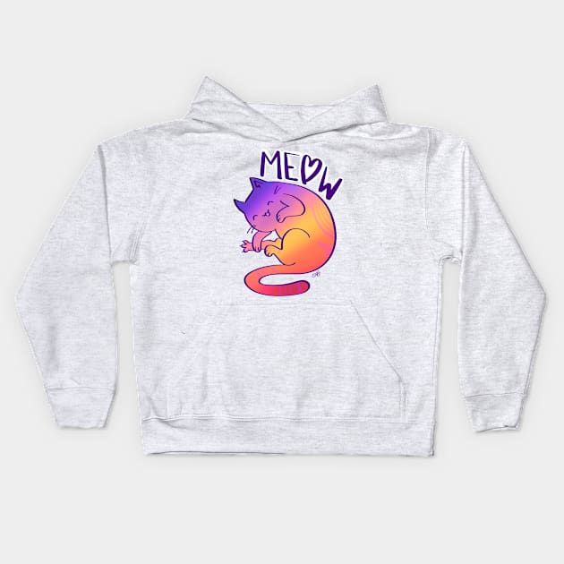 Cats Meow Kids Hoodie by Toni Tees